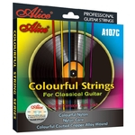 Ficha técnica e caractérísticas do produto Encordoamento Colorido de Violão Nylon Alice A107C cordas de nylon coloridas