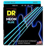 Encordoamento Contrabaixo Dr Neon Blue 045 4 Cordas Azul NBB-45
