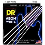 Encordoamento Contrabaixo DR Neon White 045 5 Cordas Branco NWB5-45