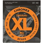 Encordoamento D'Addario ECG23 Chromes Extra Light (.010-.048) para Guitarra Flat Wound