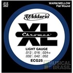 Ficha técnica e caractérísticas do produto Encordoamento D`Addario ECG25 Chromes Light (.012-.052) para Guitarra (Flat Wound)