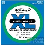 Ficha técnica e caractérísticas do produto Encordoamento D`Addario EXL130 Extra Superlight (.008-.038) para Guitarra (XL Nickel Round Wound)