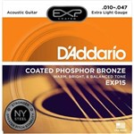 Ficha técnica e caractérísticas do produto Encordoamento D`Addario Violão Aço Phosphor Bronze EXP15 - 010
