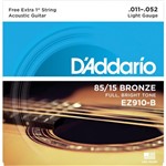 Ficha técnica e caractérísticas do produto Encordoamento DAddario Acoustic Guitar 011 - Daddario