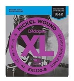 Ficha técnica e caractérísticas do produto Encordoamento D'addario Guitarra Exl120b 09 Nickel Wound