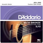 Ficha técnica e caractérísticas do produto Encordoamento D'Addario P/ Violão Aço Bronze 80/20 EJ13-B 0.011 - EC0066