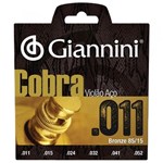 Ficha técnica e caractérísticas do produto Encordoamento de Aço para Violão Giannini 011 Geeflk