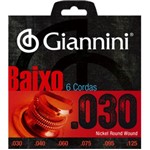 Ficha técnica e caractérísticas do produto Giannini - Encordoamento de Baixo 6 Cordas 0.0030/0. GEEBRLX6 14076