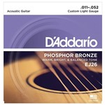 Encordoamento de Violão Phosphor Custom Light 0.11 Ej26 D Addario - Daddario