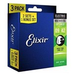 Encordoamento Elixir 009 Super Light Para Guitarra Bonus Pack Leve 3 Pague 2