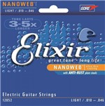 Encordoamento Elixir para Guitarra Nanoweb 009 Light Leve