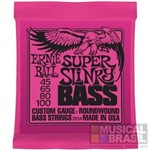 Ficha técnica e caractérísticas do produto Encordoamento Ernie Ball 2834 Super Slinky Bass .045-.100 para Contra Baixo 4 Cordas (Nickel Wound)