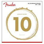 Ficha técnica e caractérísticas do produto Encordoamento Fender para Violão Aço 0.10 80/20 Bronze