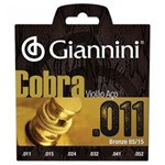 Ficha técnica e caractérísticas do produto Encordoamento Geeflk Série Cobra em Aço para Violão .011 Giannini