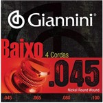 Ficha técnica e caractérísticas do produto Encordoamento Giannini Baixo 4 Cordas 045 GEEBRS