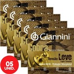 Encordoamento Giannini Cobra Bandolim Tensão Leve 65/35 Bronze GESBB (Com Chenilha) - Kit com 5 Unidades