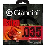 Ficha técnica e caractérísticas do produto Encordoamento Giannini para Baixo 4 Cordas 0.35 Nickel Round Wound