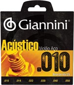 Ficha técnica e caractérísticas do produto Encordoamento Giannini para Violão Aço Acústico 0.010 Bronze