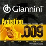 Ficha técnica e caractérísticas do produto Encordoamento Giannini Para Violão Acústico Aço .009 Bronze
