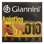 Ficha técnica e caractérísticas do produto Encordoamento Giannini Violão 12 Cordas GESWA12 .010