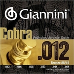 Ficha técnica e caractérísticas do produto Encordoamento Giannini Violão Aço GEEFLKS .012 / .054 Cobra