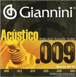 Encordoamento Giannini Violão Aço GESWAL Cordas 009