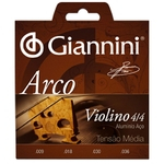 Ficha técnica e caractérísticas do produto Encordoamento Giannini Violino 4/4 Alumínio