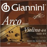 Ficha técnica e caractérísticas do produto Encordoamento Giannini Violino Aço GEAVVA Cordas 009
