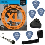 Ficha técnica e caractérísticas do produto Encordoamento Guitarra 010 046 Daddario EXL110 Regular Light + Acessórios IZ1