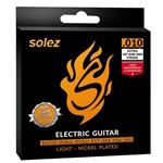 Ficha técnica e caractérísticas do produto Encordoamento Guitarra 010 SLG10 com Proteção DLP e 2 Cordas Extras - Solez