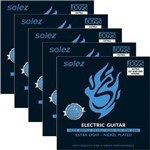 Ficha técnica e caractérísticas do produto Encordoamento Guitarra 09.5 044 Híbrido Solez SLG95 - Kit C/ 5 Unidades