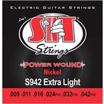 Ficha técnica e caractérísticas do produto Encordoamento Guitarra 09 Sit Strings Power Wound Nickel S942