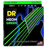 Encordoamento Guitarra Dr Neon Green 09 Verde NGE-9