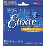 Ficha técnica e caractérísticas do produto Encordoamento Guitarra Elixir 009-042 Nanoweb Super Light (3214)