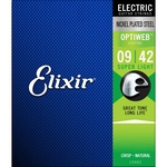 Ficha técnica e caractérísticas do produto Encordoamento Guitarra Elixir Optiweb 009 Super Light