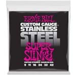 Ficha técnica e caractérísticas do produto Encordoamento Guitarra Ernie Ball 2248 009-042 Stainless Steel Super Slinky