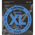 Ficha técnica e caractérísticas do produto Encordoamento Guitarra Flatwound 012 D'addario Chromes Light Gauge ECG25