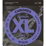 Ficha técnica e caractérísticas do produto Encordoamento Guitarra Flatwound 011 D'addario Chromes Jazz Light Gauge ECG24