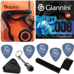 Ficha técnica e caractérísticas do produto Encordoamento Guitarra Giannini 08 038 Nickel Wound GEEGST8 + Kit de Acessórios IZ3