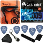 Ficha técnica e caractérísticas do produto Encordoamento Guitarra Giannini 09 042 Nickel Wound GEEGST9 + Kit de Acessórios IZ3