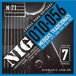 Ficha técnica e caractérísticas do produto Encordoamento Guitarra Nig N71 010/056 7cordas