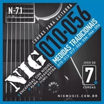 Ficha técnica e caractérísticas do produto Encordoamento - Guitarra Nig N71 7 Cordas 0.10-0.56 - Ec0070