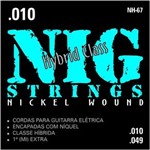 Ficha técnica e caractérísticas do produto Encordoamento Guitarra NIG NH67 .010/.049 Híbrido