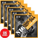 Ficha técnica e caractérísticas do produto Encordoamento Nig Guitarra 09,5 044 Sidnei Carvalho Signature SC40 - Kit com 5 Unidades