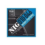 Ficha técnica e caractérísticas do produto Encordoamento Nig N-64 Guitarra Eletrica 010 Tradicional