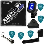 Encordoamento P/ Guitarra 09 042 Nig Color Class Azul N1633 + Kit IZ2