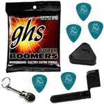 Encordoamento P/ Guitarra de 7 Cordas 010 GHS Boomers GB7M + Acessórios IZ1