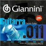 Ficha técnica e caractérísticas do produto Encordoamento P/guitarra Giannini Geegsth 11 Hibrida 0.011"