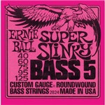 Ficha técnica e caractérísticas do produto Encordoamento para Baixo Ernie Ball 5 Cordas Super Slinky 040 2824