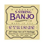 Encordoamento para Banjo J57 5 Cordas Níquel 0.11 D`Addario
